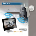 Full-HD-Video-Überwachungssystem mit 2 Akkubetriebene Kameras sowie 9"-Monitor mit Touch-Funktionalität und Monitor Videorecorder (DVR) – Bild 3