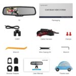 Rückfahrkamera Rückspiegel Set, mit 4.3" LCD Spiegelmonitor, – Bild 7