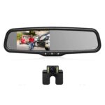 Rückfahrkamera Rückspiegel Set, mit 4.3" LCD Spiegelmonitor,