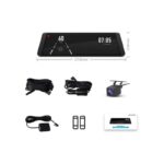 Streaming Dashcam 1080P Dual Dashcam Vorne Hinten mit GPS-Tracking, Nachtsicht, Parküberwachung, 9.35 Zoll Full-Touchscreen Rückspiegel mit Rückfahrkamera – Bild 9