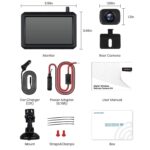 Kabellos Digital Rückfahrkamera Set mit 5’’LCD-Monitor, eingebautem Funksender, Einparkhilfe, Wasserdicht, Nachtsicht für SUV,Van,KfZ,Anhänger W7 – Bild 8