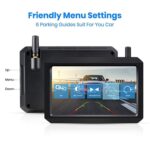 Kabellos Digital Rückfahrkamera Set mit 5’’LCD-Monitor, eingebautem Funksender, Einparkhilfe, Wasserdicht, Nachtsicht für SUV,Van,KfZ,Anhänger W7 – Bild 5