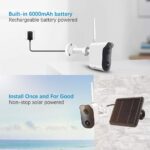 4X 2.0 Megapixel WLAN Überwachungsset Solarbetrieben Wiederaufladbar, 1080P Überwachungskamera, 2-Wege-Audio,Innen/Aussen, Fernzugriff PIR Bewegungserkennung Nachtsicht,128G SD-Karte – Bild 5