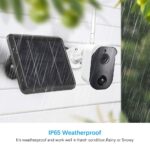 4X 2.0 Megapixel WLAN Überwachungsset Solarbetrieben Wiederaufladbar, 1080P Überwachungskamera, 2-Wege-Audio,Innen/Aussen, Fernzugriff PIR Bewegungserkennung Nachtsicht,128G SD-Karte – Bild 6