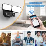 Flutlicht-Überwachungskamera für aussen – Licht bei Bewegung, App & Gegensprechen (WLAN) – Full HD, Doppel-Flutlicht – Bild 5
