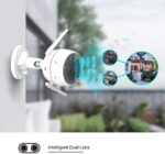 Ezviz C3X Überwachungskamera mit Nachtsicht in Farbe und Personen-/Fahrzeugerkennung aussen/Innen mit Dual-Objektiv + Sirene und Stroboskoplicht – Bild 3
