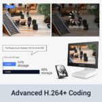 Überwachungskamera Set 8X 5Megapixel funk Kamera + 10.1 Zoll Monitor, 1TB Festplatte für Innen/Aussen  Fernzugriff auf Handy Browser und PC – Bild 10