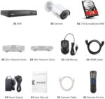 4K  Premium Überwachungskamera Bullet 4er Set, + 8 Kanal PoE NVR + 2TB Festplatte – Bild 10