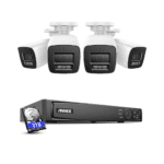 4K Überwachungskamera Bullet 4er Set, + 8 Kanal PoE NVR + 2TB Festplatte