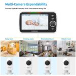 HelloBaby Video-Babyphone HB50 mit Zoomfunktion, 5,0 Zoll Farbdisplay – Bild 7
