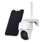 100% kabellose 4G LTE Überwachungskamera für Aussen/Innen plus gratis SIM-Karte mit 2-Wege-Audio, wiederaufladbarem Akku, Nachtsicht, plus 64 GB Speicherkarte, Schwenkbar  horizontal 355° sowie vertikal 140° Ideal für Baustellen, ställe, Ferienhäuser