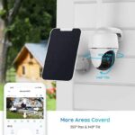 100% kabellose 4G LTE Überwachungskamera für Aussen/Innen plus gratis SIM-Karte mit 2-Wege-Audio, wiederaufladbarem Akku, Nachtsicht, plus 64 GB Speicherkarte, Schwenkbar  horizontal 355° sowie vertikal 140° Ideal für Baustellen, ställe, Ferienhäuser – Bild 6