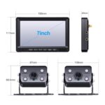 Kabellose Rückfahrkamera 7-Zoll-Monitor NVR Aufnahmemodus, für LKW, Bus, Wohnmobil – Bild 3