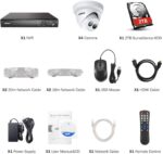 4K Überwachungskamera Turret 4er Set, + 16 Kanal PoE NVR + 2TB Festplatte – Bild 9