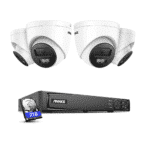 4K Überwachungskamera Turret 4er Set, + 16 Kanal PoE NVR + 2TB Festplatte