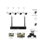 Annke Full-HD Überwachungskamera Set  8X 3MP Kamera Funk NVR mit 1TB Festplatte 30m Nachtsicht IP66 Wetterfest – Bild 2