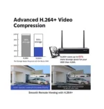 Annke Full-HD Überwachungskamera Set  8X 3MP Kamera Funk NVR mit 1TB Festplatte 30m Nachtsicht IP66 Wetterfest – Bild 6
