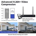 Annke Full-HD Überwachungskamera Set + 4* 3 Megapixel Kamera Funk NVR +1TB Festplatte, 30m Nachtsicht, IP66 Wetterfest – Bild 6