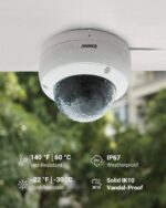 4K Premium Überwachungskamera Dome 4er Set, + 8 Kanal PoE NVR + 2TB Festplatte – Bild 4