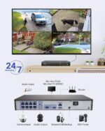 4K Premium Überwachungskamera Dome 4er Set, + 8 Kanal PoE NVR + 2TB Festplatte – Bild 3