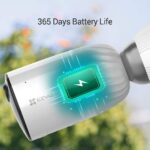 EZVIZ BC1 2K+B3 Akku Überwachungskamera, 365 Tage Akkuleistung, 100% kabellos, mit Farbnachtsicht, PIR Bewegungsmelder, 2-Wege-Audio, IP66 wetterfest, (3 Kamera+1Base) – Bild 2
