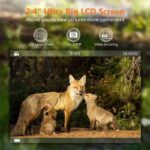 Full HD Wildkamera ,  24MP, Nachtsicht, Weitwinkel, IP66 wasserdicht , 0,2 Sekunden Auslösezeit, Bewegungsmelder + 8X Gratis Batterien und 32GB Speicherkarte – Bild 3