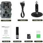 Full HD Wildkamera ,  24MP, Nachtsicht, Weitwinkel, IP66 wasserdicht , 0,2 Sekunden Auslösezeit, Bewegungsmelder + 8X Gratis Batterien und 32GB Speicherkarte – Bild 7