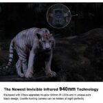 Wildkamera Fotofalle 16 Megapixel,  Wasserdicht, 940nm IR LEDs Nachtsicht, Bewegungsmelder 0,2s Schnelle Trigger, mit 32G Speicherkarte – Bild 3