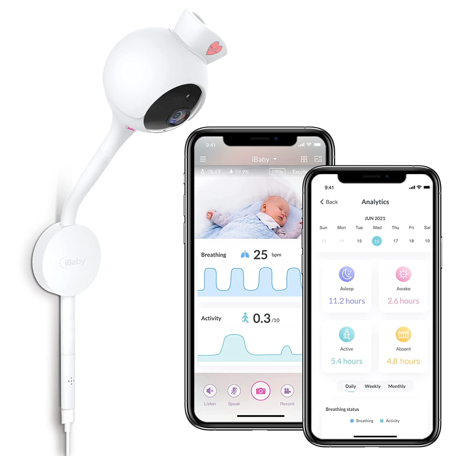 61PNAR-p0eL._SL1500_.jpg iBaby Babykamera i2 Smart Baby mit Video und Audio – Bild 1