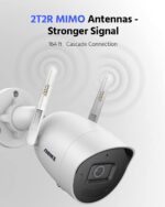 ANNKE 5Megapixel Funk Überwachungskamera Set für Aussen/Innen mit 2TB HDD, 30m Nachtsicht, H.265+ Videoformat, Audioaufnahmen – Bild 2