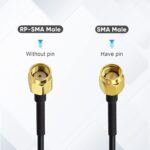 WLAN Antenne Dualband 2,4 GHz 5 GHz 5,8 GHz 9 dBi Magnetfuss MIMO RP-SMA-Stecker Antenne – Bild 3
