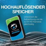 Seagate SkyHawk, interne Festplatte, Videoaufnahme bis zu 64 Kameras, 3.5 Zoll, 64 MB Cache, SATA 6 Gb/s, silber, FFP, – Bild 5