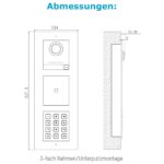 Hikvision DS-KD-ACF3/S 3-Modul Unterputzdose und Abdeckung – Bild 3