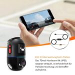 Dashcam Omni, 360° drehbar, integrierter 128GB eMMC Speicher, Zeitrafferaufnahme, 24H Parkmodus, AI Bewegungserkennung, integriertes GPS, App Steuerung – Bild 2