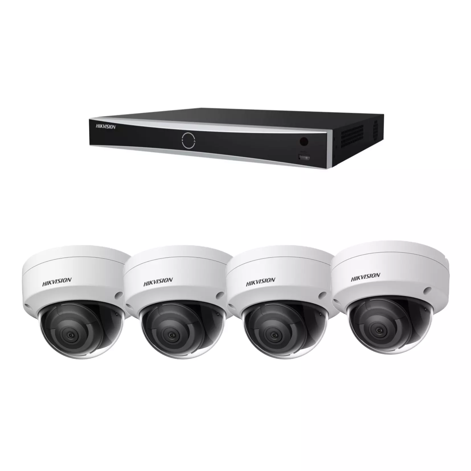 37dohik Hikvision PRO Dome-Kamera Komplettset – 4 Kameras + 1 NVR (Kopie) – Bild 1