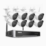 ANNKE 5Megapixel Funk Überwachungskamera 8er Set für Aussen/Innen mit 2TB HDD, 30m Nachtsicht, H.265+ Videoformat, Audioaufnahmen