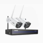 Annke Full-HD Überwachungskamera Set + 2* 5 Megapixel Kamera Funk NVR +1TB Festplatte, 30m Nachtsicht, IP66 Wetterfest