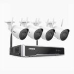ANNKE 5Megapixel Funk Überwachungskamera 4er Set für Aussen/Innen mit 2TB HDD, 30m Nachtsicht, H.265+ Videoformat, Audioaufnahmen