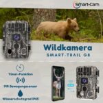 Smart-Trail G8 WiFi 4K Wildkamera, mit 128GB Speicherkarte, 8X Batterien – Bild 4