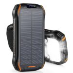 Smart Solar Powerbank 26800mAh wasserdichte Solar Ladegerät USB C Externer Akku mit 2 Eingang und 3 Ausgang,