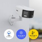Dual-Lens 180° Panorama Überwachungskamera Set, –  8er Set, + 8 Kanal PoE NVR + 4TB Festplatte – Bild 4