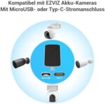 EZVIZ CS-CMT-SolarPanel-F  für akkubetriebene Kameras, USB-Typ-C-Anschluss – Bild 5