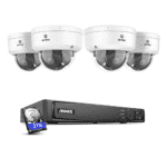 4K Premium Überwachungskamera Dome 4er Set, + 8 Kanal PoE NVR + 2TB Festplatte