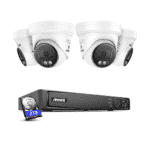 4K Premium Überwachungskamera Turret 4er Set, + 8 Kanal PoE NVR + 2TB Festplatte
