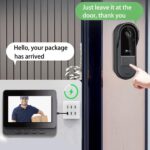 Funk-Video-Türklingel mit 1080P Kamera, 4,3" Display, 170° Weitwinkel, 2-Wege-Audio & Nachtsicht, IP65 wasserdicht