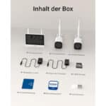 ANNKE Überwachungskamera Set mit Monitor & 3MP WLAN-Kameras, 2-Wege-Audio, Nachtsicht, SD-Karte