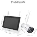ANNKE Überwachungskamera Set mit Monitor & 3MP WLAN-Kameras, 2-Wege-Audio, Nachtsicht, SD-Karte