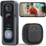 BOIFUN 2K WLAN Video-Türklingel, Nachtsicht, PIR-Erkennung, 2-Wege-Audio, Alexa-kompatibel, mit Chime