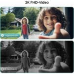 BOIFUN 2K WLAN Video-Türklingel, Nachtsicht, PIR-Erkennung, 2-Wege-Audio, Alexa-kompatibel, mit Chime – Bild 3