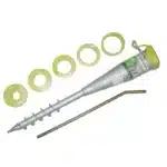 Erdanker bis 60 mm | feuerverzinkt, 54 cm, mit Reduzierringen und Einschraubhebel
